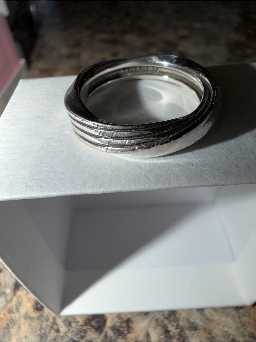 Pandora Twisted Single Stackable Ring - Picture 10 of 15